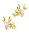 Christmas Moose Silver Stud Earring STS-6961